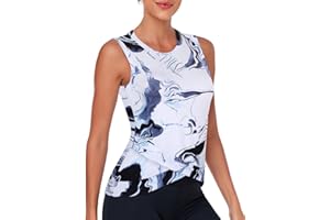 LURANEE Women's Workout Athletic Tank Tops Quick Dry Sun Protection Yoga Gym Crop Sleeveless Shirts