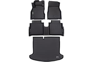AIPOIL® Floor Mats & Cargo Liner Set for 2018-2024 Nissan Kicks All Weather Protection TPE Anti-Slip Automotive Full Set Custom Car Mats Accessories - Black