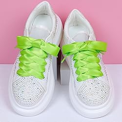 Booyckiy Flat Colorful Satin Ribbon Shoelaces