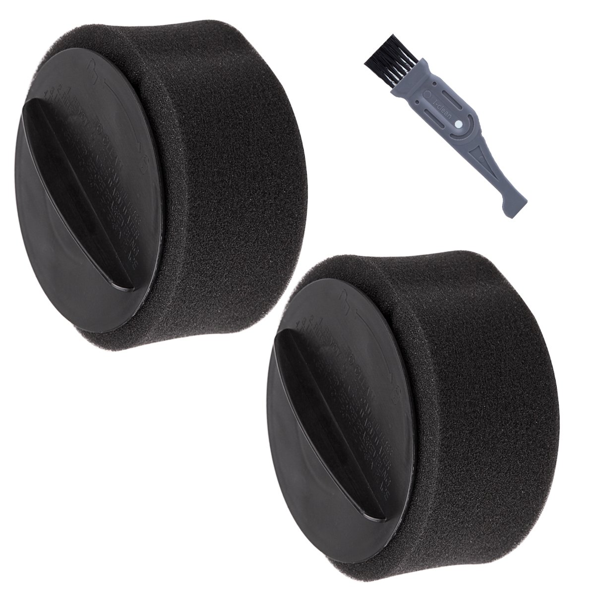 HQRP 2-Pack Outer Circular Filters For Bissell Vacuums - Washable Pre-Motor Filters