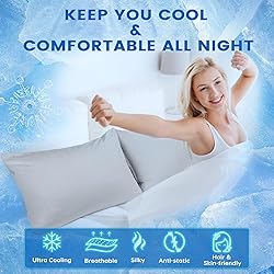 Cooling Pillow Cases 2 Pack, Q-Max 0.4 Cooling