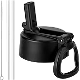 Prurex Straw Lid Replacement for Hydro Flask & More | Universal Fit for 12-64oz Wide Mouth Bottles | Leakproof, BPA-Free & Compatible with Thermoflask/Takeya/Simple Modern | 2.28" Diameter Cap