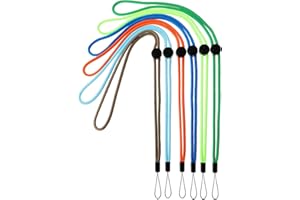 XINJODUZ Neck Lanyard 6 PCS Lanyards with ID Holder Adjustable Neck Lanyard for id Badges Holder Keys Office Name Badges ID Card Whistles Lanyards Sky Blue, Fluorescent Green, Green, Blue, Orange, Brown