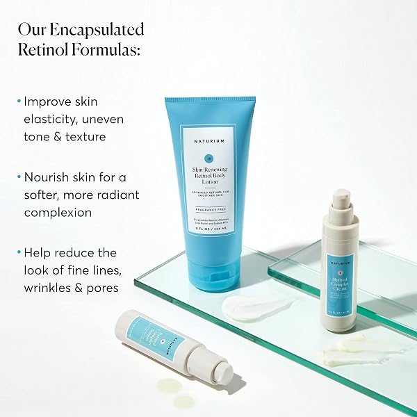 NATURIUM SKIN-RENEWING RETINOL BODY LOTION, ADVANCED FIRMING ANTI-AGING SKIN CARE, WITH ENCAPSULATED RETINOL & SHEA BUTTER, 8 OZ