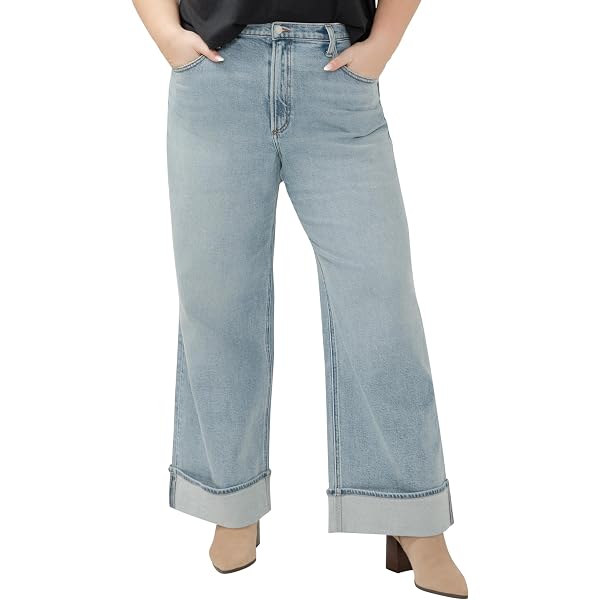 Silver Jeans Co. Plus Size Isbister High-Rise Straight-Leg