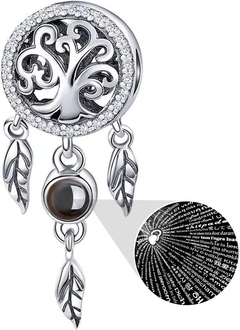 925 Sterling Silver Charm for Charms Bracelets Bowknot Family Tree Heart Charm Birthday Gifts