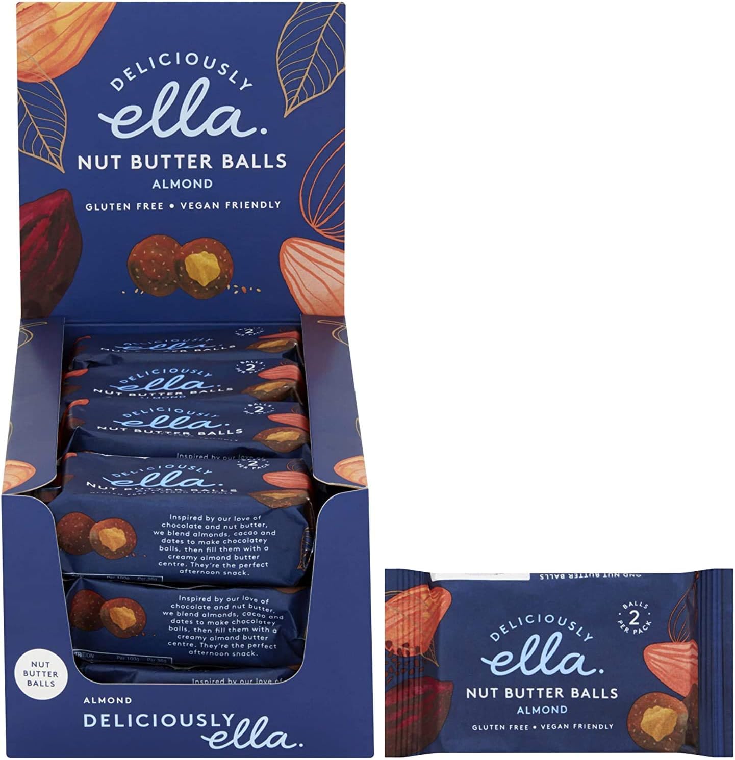 Deliciously Ella Almond Nut Butter Balls, GlutenFree, Vegan Friendly