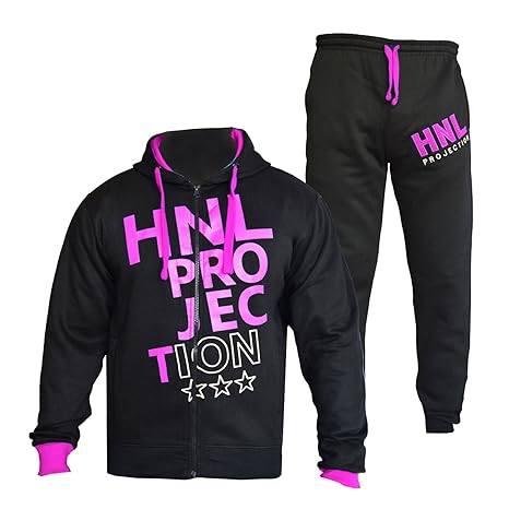 A2Z 4 Kids® Kinder Mädchen Jungen Designer Trainingsanzug HNL PROJEKTION Aufdruck Kapuzenpulli & Hosen Jogginganzug 7-13 Jahr