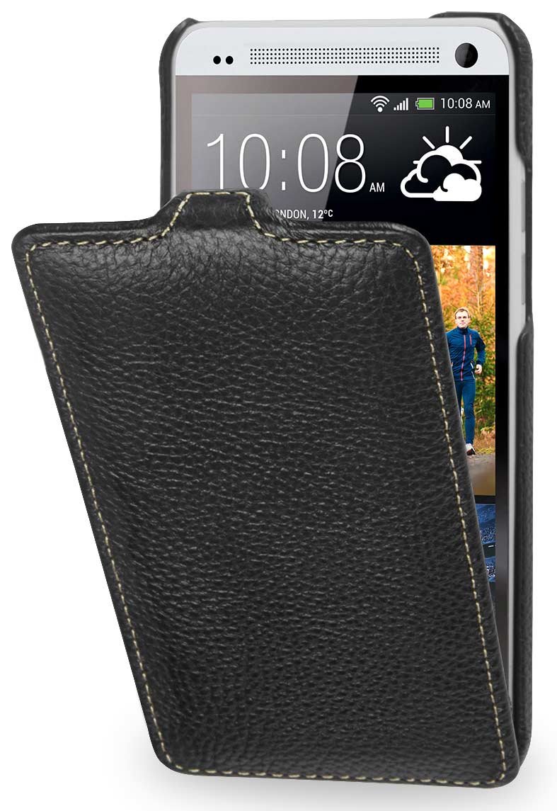 Stylish Leather Case Ultraslim for HTC One Mini Black
