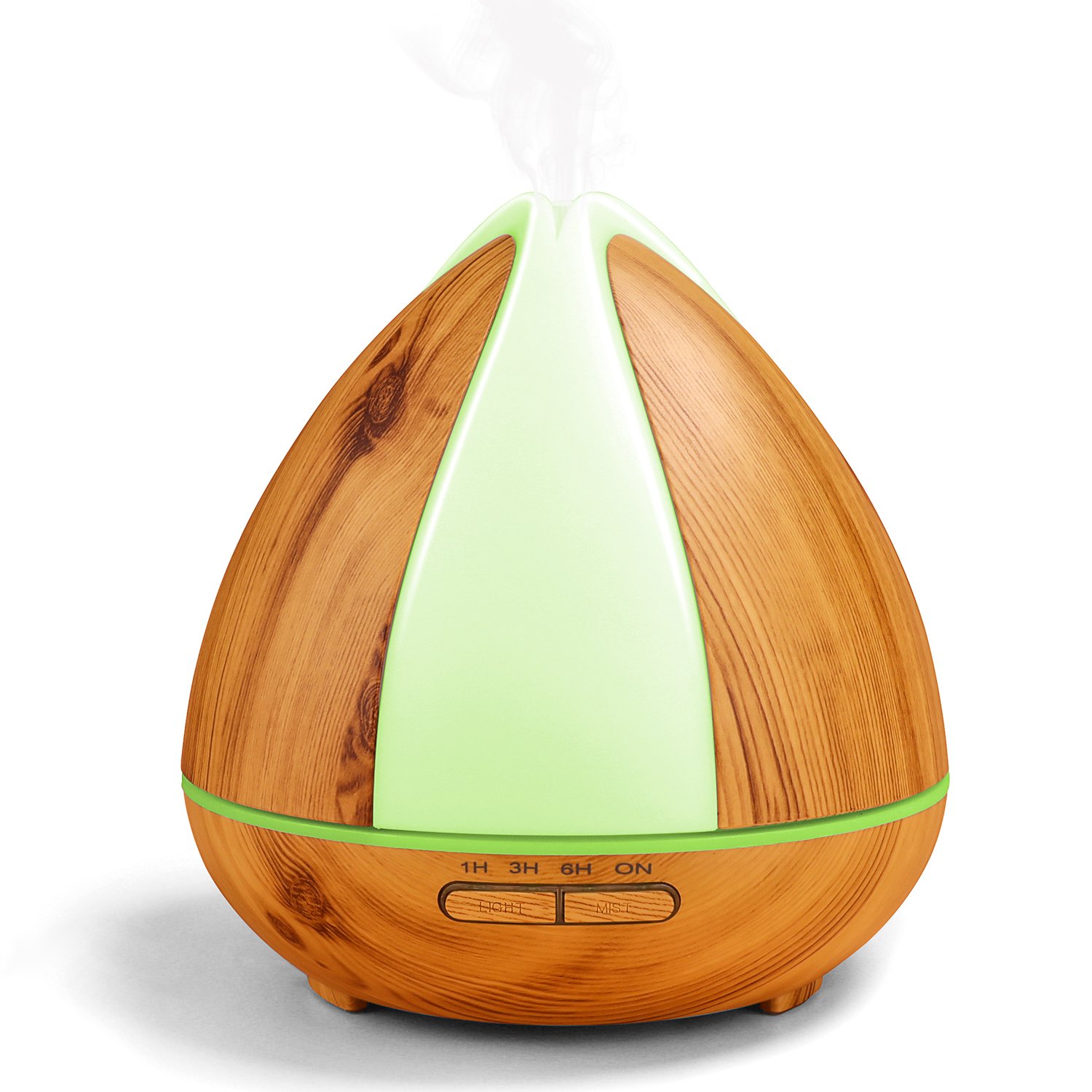 OMOTON Ultrasonic Aroma Diffuser 300ML Cool Mist Humidifiers Aromatherapy with 7 Adjustable LED Lights, Essential Oils Air Purifier, Super Quiet