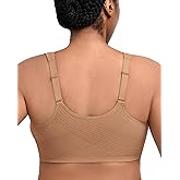 HSIA Posture Bras for Women - Front Closure Posture Corrector Bra Back Support Seamless Plus Size Tshirt Underwire Bra