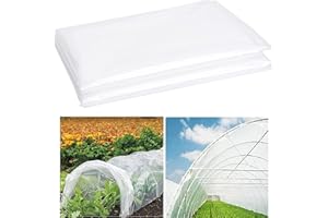 Bondream 12ft x 25ft Clear Greenhouse Plastic Sheeting,6mil Extra Thick Polyethylene Winter Greenhouse Film Hoop Supply Plastic Cover Dust Sheets for Horticulture,Garden,Agriculture, Painting Work