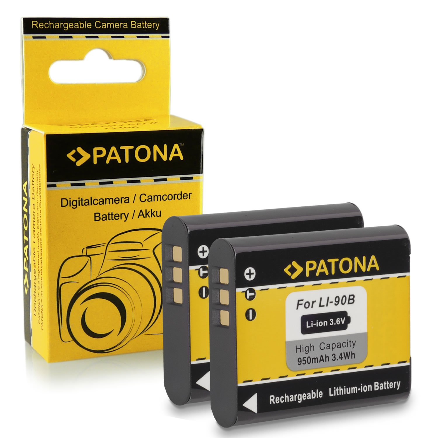 2X Batterie Li90B pour Olympus Stylus Creator XZ2 Stylus Traveller