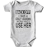 shlrzy Grandma baby announcement Newborn Baby Boy Clothes Funny Baby Bodysuits for Girls