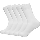 SERISIMPLE Thin Viscose Bamboo Dress Men Sock Soft Crew Anti Odor Lightweight Sock Breathable Comfort Cool Sock 5 Pairs