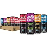 Zevia Zero Calorie Energy Drink, Variety Pack, 12 Ounce Cans (Pack of 12)
