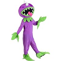 Plants Vs Zombies Peashooter Kids Onesie Costume - Officially Licensed Green Jumpsuit With Hood - View #6