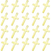 Shapenty Small Cross Charms Metal Pendant Beads for Earring Bracelet Necklace Keychain Zipper Pulls Jewelry Finding Making DIY Crafting Gift Party Favor, 20PCS