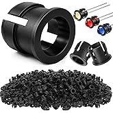 Mudder 100 Pieces 5mm LED Holder Black Plastic Light Diode Holder | 5mm LED Bezel Holder Panel Mount, Light Emitting Diode Clips, Display Panel Assembly Electronics, Easy Installation DIY
