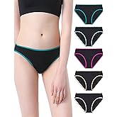 Neione Period Underwear for Women Girls, High-Cut Cheeky Bikini Leakproof Panties, Stretch Breathable
