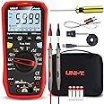 UNI-T Multimeter Kit UT161D, 1000V AC DC Volt Ohm Meter Capacitor Tester Frequency Meter True RMS 6000 Counts USB Transmission LOZ ACV Temperature Measurement