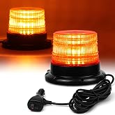 LINKITOM LED Strobe Light, 12V-24V Amber 40 LED Flashing Beacon Lights | with Magnetic and 16 ft Straight Cord for Vehicle Forklift Truck Tractor Golf Carts UTV Car Bus
