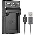 Kastar Slim USB Charger for Sony Cybershot DSC-HX5V, DSC-HX9V, DSC-W30, DSC-W35, DSC-W50, DSC-W55, DSC-W70, DSC-W80, DSC-W290, DSC-H10, H20, H50, H55, H70, H90 Camera Battery+ More Cameras
