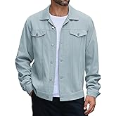 COOFANDY Men's Cotton Denim Jacket Lightweight Trucker Western Jackets Casual Fashion Jean Coat