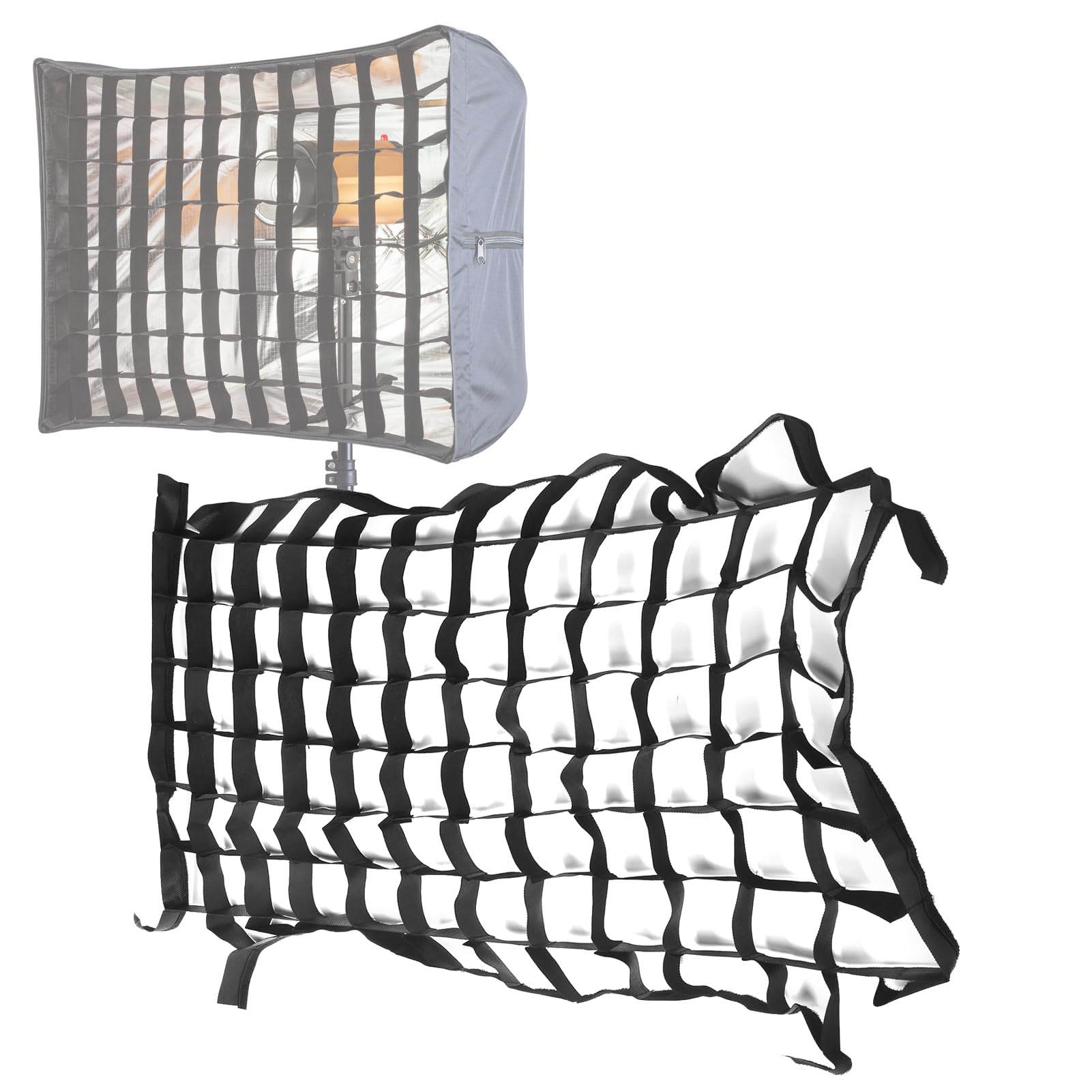 50x70cm Photography Softbox Cellular Grid, Nylon Softbox Grid, Foldable Mesh, for Studio Shooting Accessories, for 4 Corner Soft Light Box