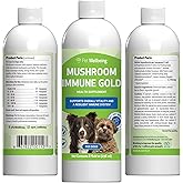 Pet Wellbeing Mushroom Immune Gold for Dogs - Immune Defense, 8 oz | NASC Certified &amp; Vet-Formulated Liquid Mushroom Supplement with Reishi &amp; Turkey Tail for Complementary Immune Support