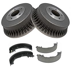 TRQ Rear Brake Shoe and Drum Kit Set 5 Stud