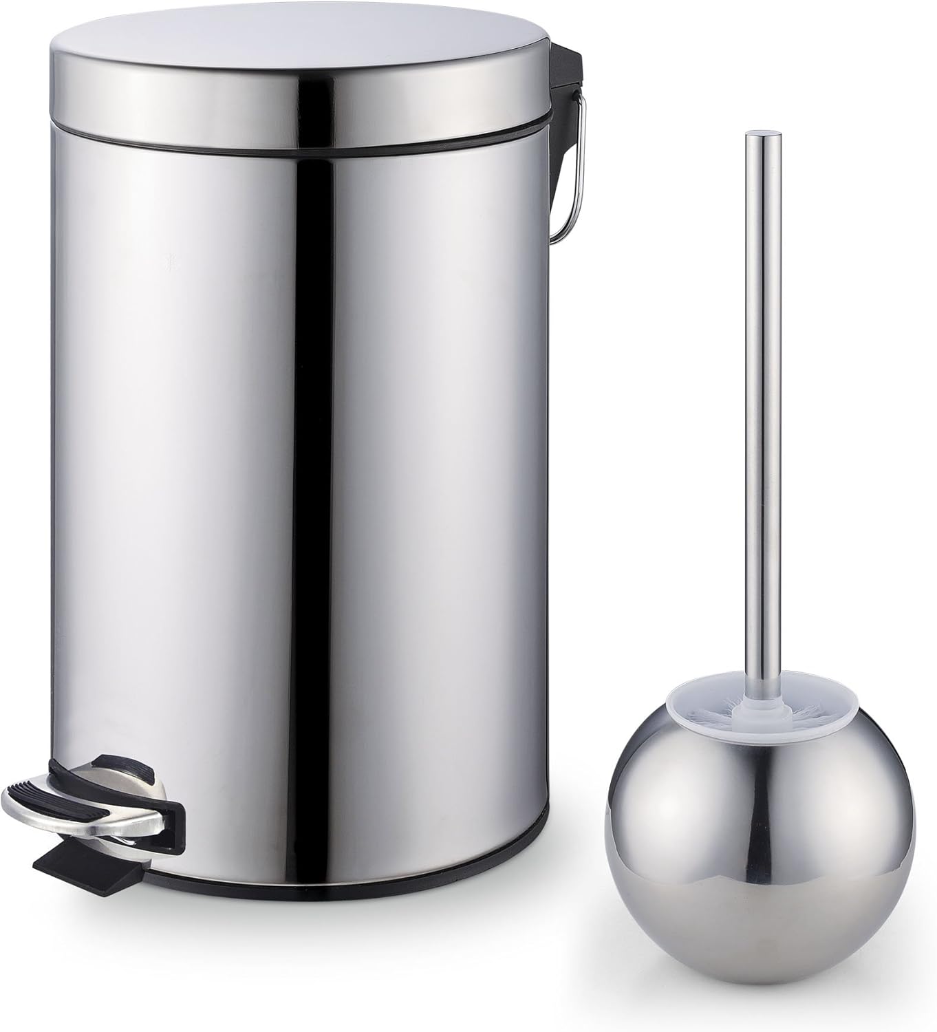 Cook N Home NC-00323 Trash CAN/BIN and Toilet Brush with Holder: Home & Kitchen