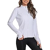 KOKITA Women's Slim Fit Yoga Jackets Workout Lightweight Running Athletic Full Zip Jacket,with Thumb Holes