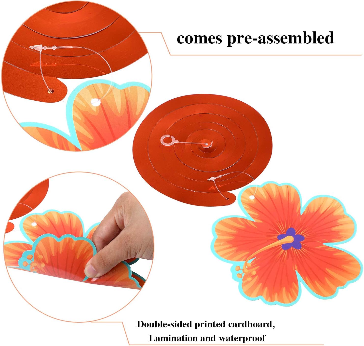 Blulu Hawaiian Tropical Luau Theme Party Decoration Supplies - Image 3