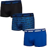 DKNY Mens Flex Low Flex Trunks - Low Rise Boxer Briefs Underwear 3-Pack