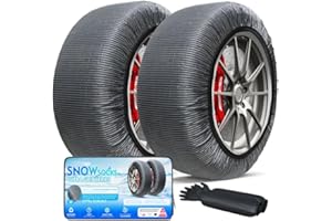K-Musculo Snow Socks for Tires, Snow Socks Snow for Car SUV Pickup Easy to Use, Ultimate Grip, Washable.100 KM Safely In The Snow, EU EN-16662-1 Certififed(2 PACKS)-XXXL
