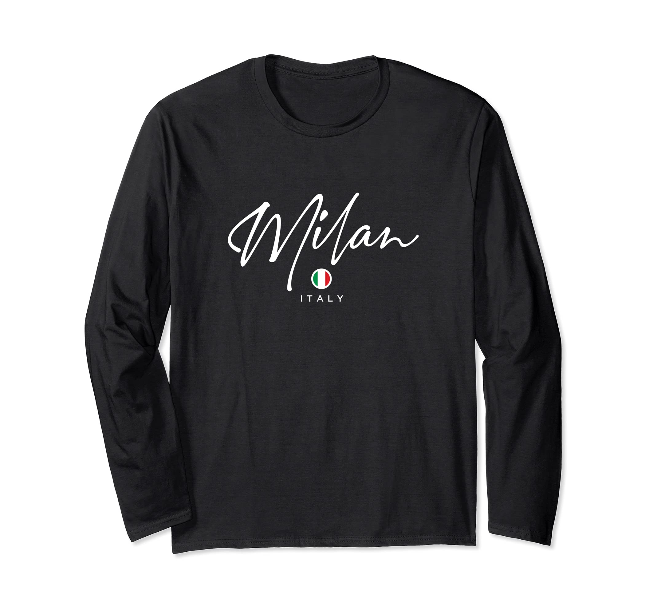 Milan Italy Flag Long Sleeve T-Shirt