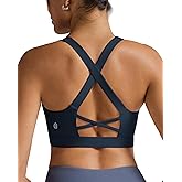 RUNNING GIRL Sports Bra for Women High Support,Molded Cup High Impact Sports Bras with Sewn in Pads