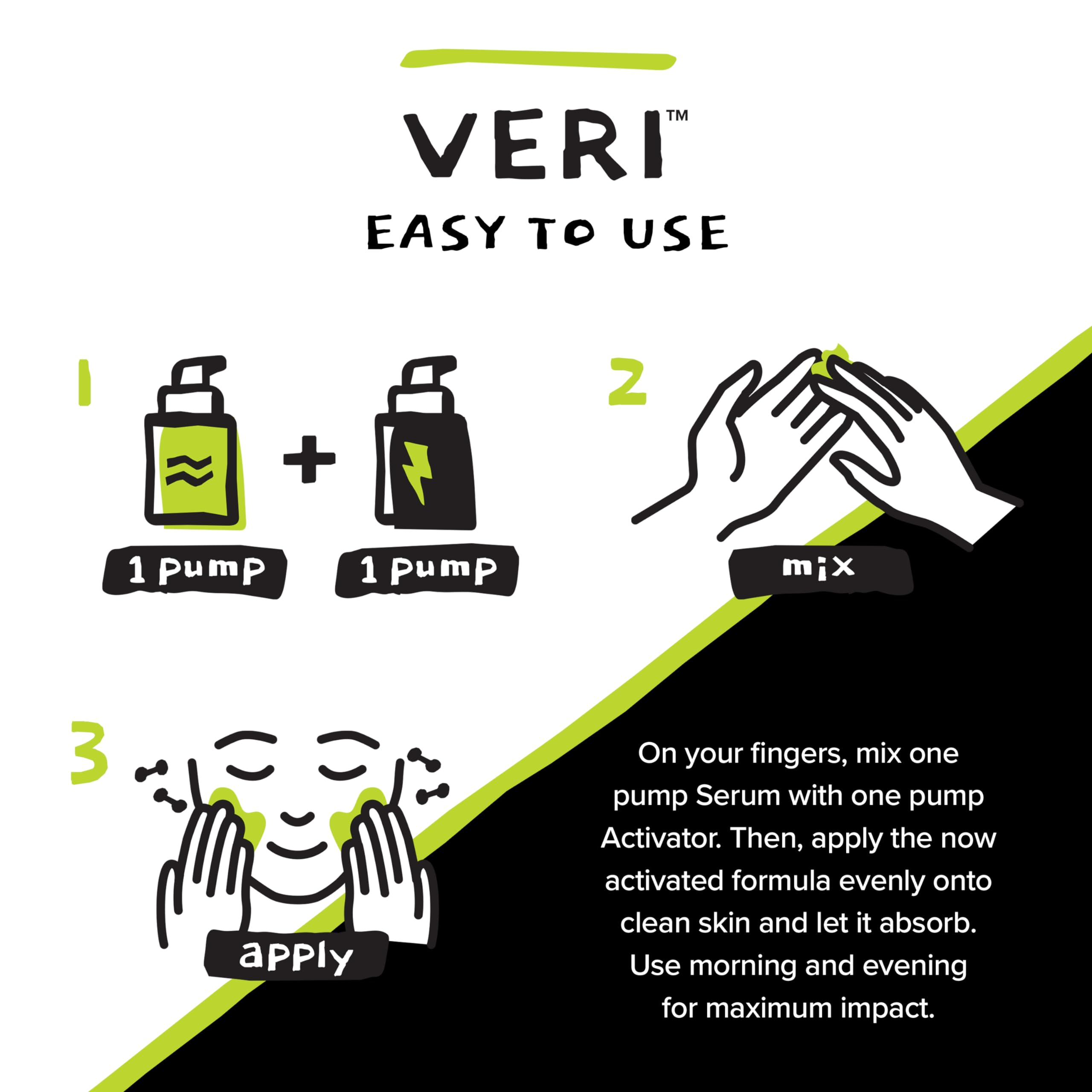 VERI Nitric Oxide + Salicylic Acid Clear Skin System (Peroxide-Free)- For Acne Prone Skin, Unclogs Pores, Clarifies Blemishes, Reduces Inflammation, Prevent Future Breakouts, 30 mL / 1 oz