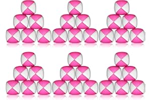 Leitee 36 Pcs Juggling Balls for Beginners 2 Inch Small Soft Durable Colorful Juggling Balls Bulk for Boys Girls Adults Toy Game (White, Pink)