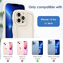 Anuck Case for iPhone 13 Pro Case Wave, Curly Frame