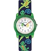 Timex Kids T72881 Lizards Watch with Multi-Colored Elastic Fabric Strap