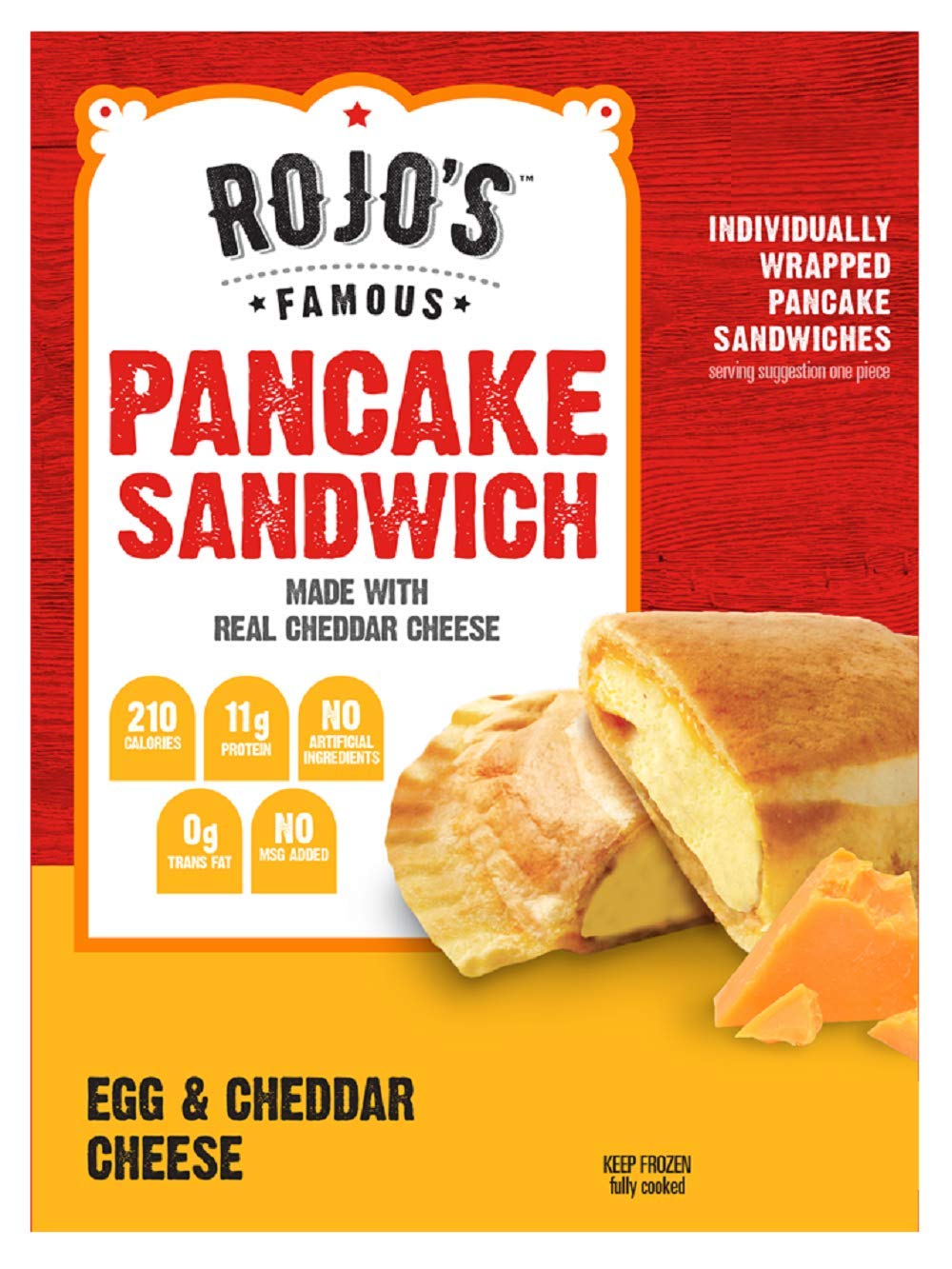 Rojo's Famous Original Frozen Pancake Breakfast Sandwich