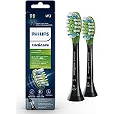 Philips Sonicare Premium White RFID Replacement Brush Heads, 2 Pack, Black, HX9062/95