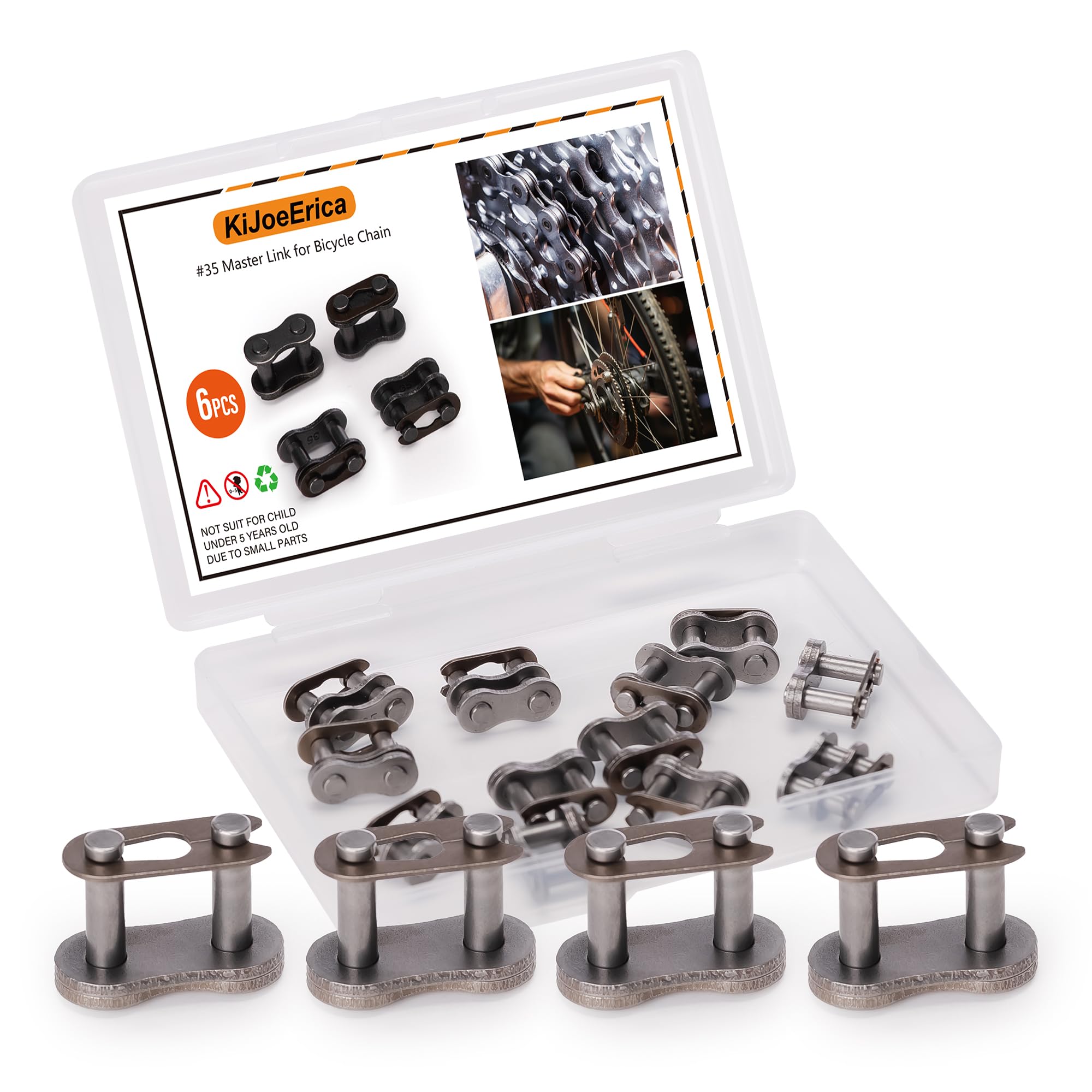 Photo 1 of #35 Bike Chain Link Connector, 6pcs Chain Master Link Roller, Master Link for Bike Bicycle Mini Karting Pit Scooter