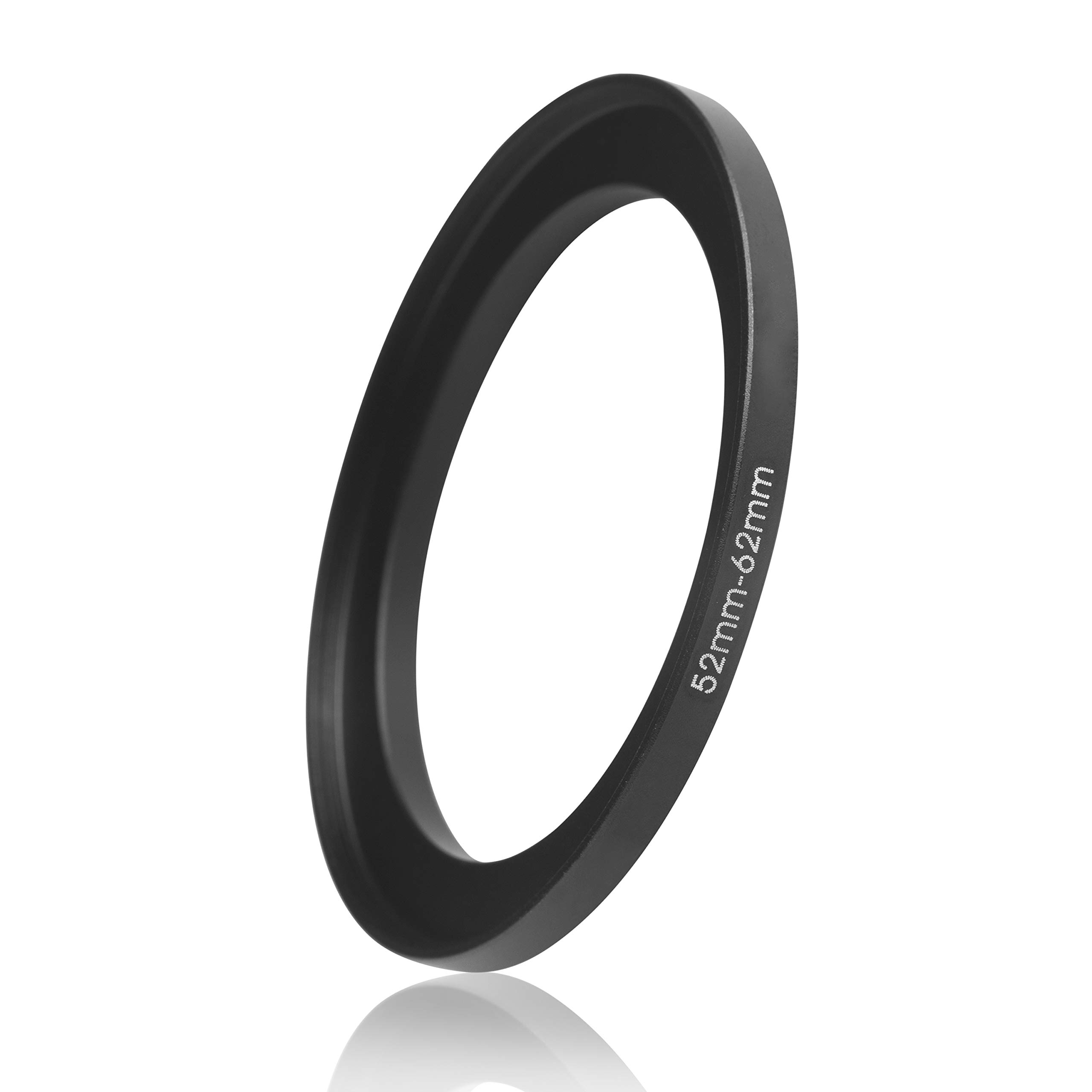 Ares Foto® Step-Up Lens Adapter Ring for Filters, Made of CNC Machined Metal with Matte Black Electroplated Finish (52mm – 62mm)