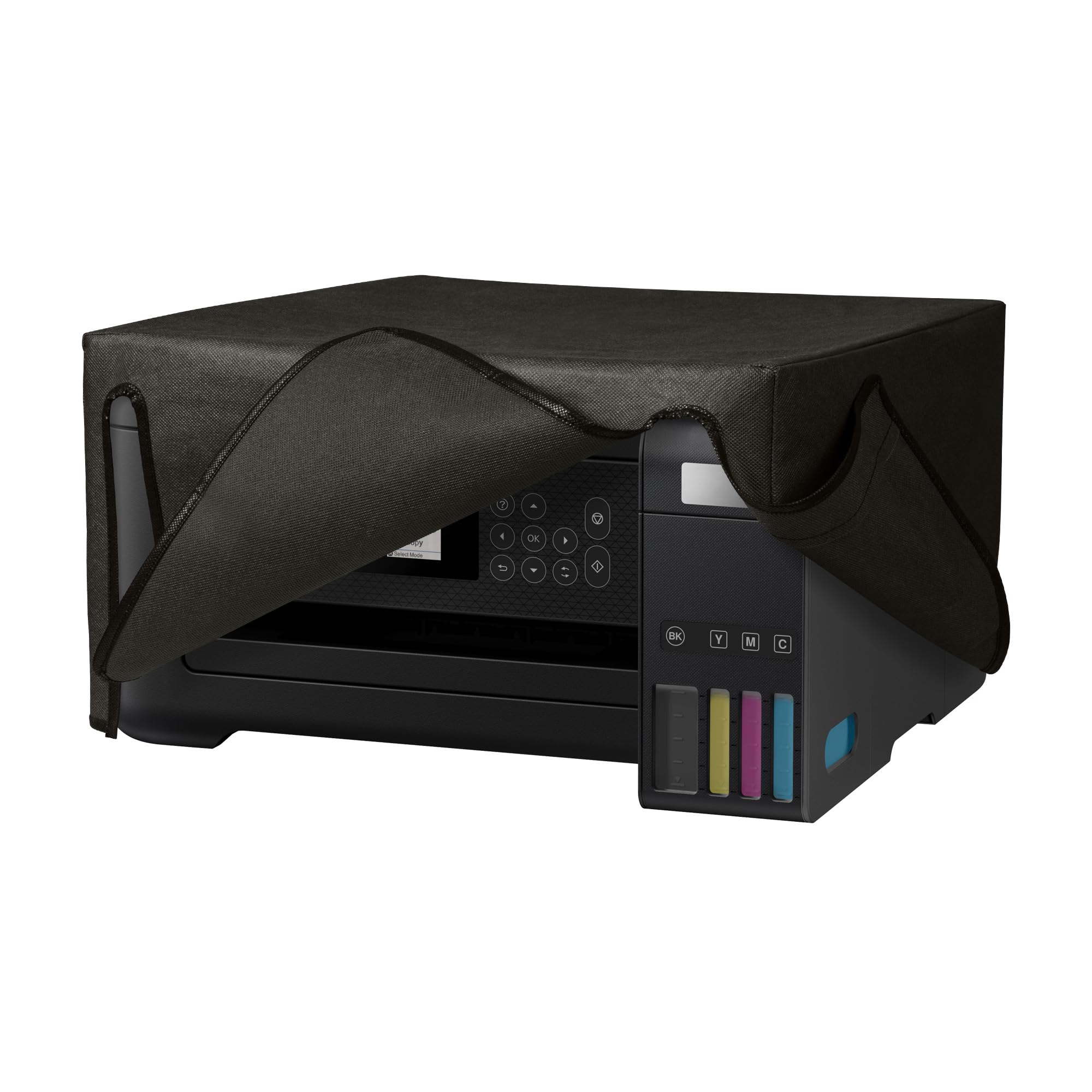 kwmobile Dust Cover Compatible with Epson EcoTank ET-2850 / EcoTank ET-2856 / Home XP-5200 - Printer Case - Fabric Protector Cover - Dark Grey