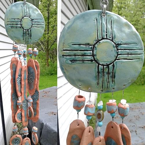 Zia Sun Terra Cotta Wind Chime Pottery Chimes #wooden #wind #chimes #sound Zia Sun Terra Cotta Wind Chime Pottery Chimes