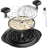 Chicken Shredder Large Chicken Breast Shredder Tool Twist with Brush & Fork, Visible Meat‬ Shredder Machine, Strong Anti-Slip