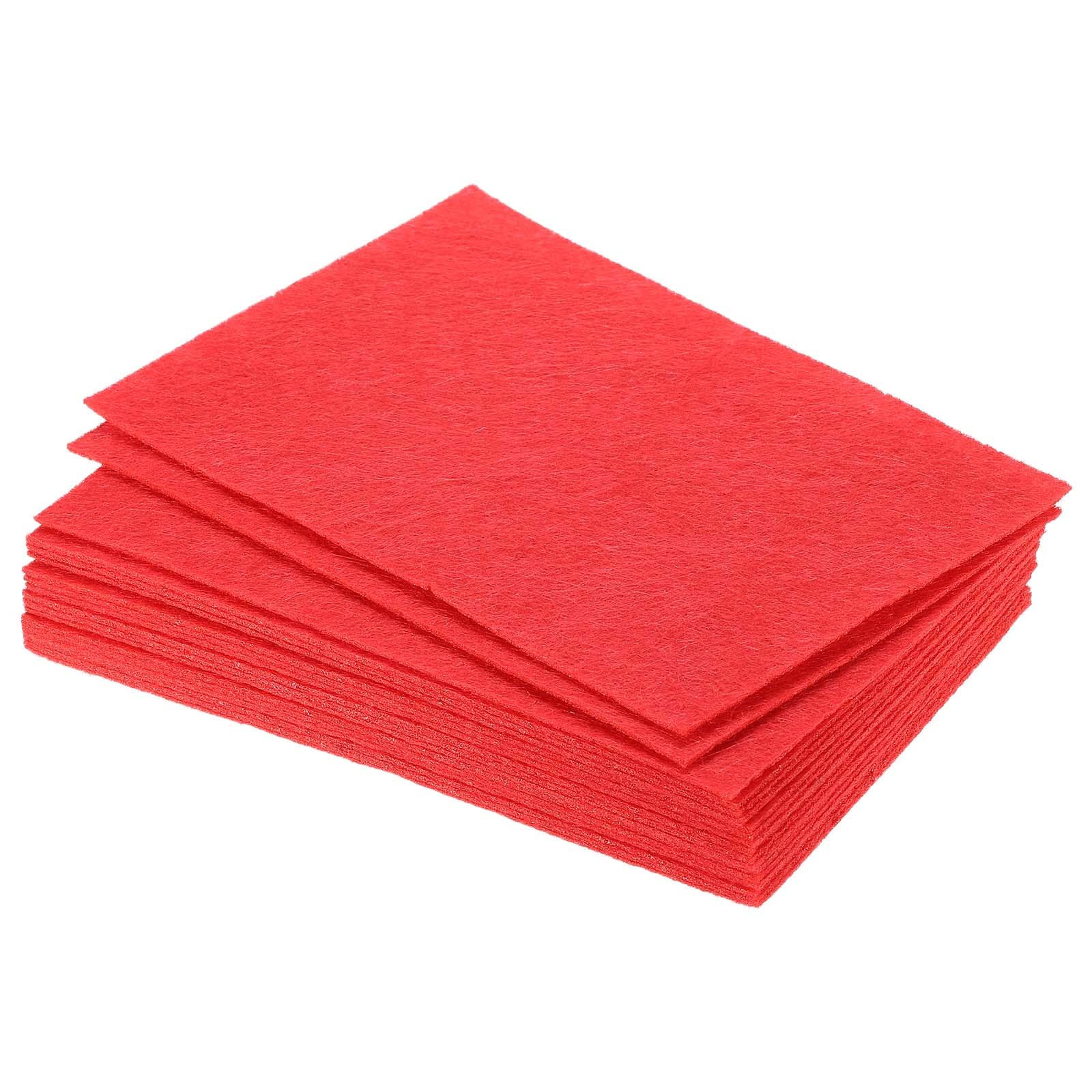 PATIKIL Soft Felt Sheets Fabric Craft Sheets Red 6 Inch x 4 Inch for DIY, Hobby, Decoration Pack of 18